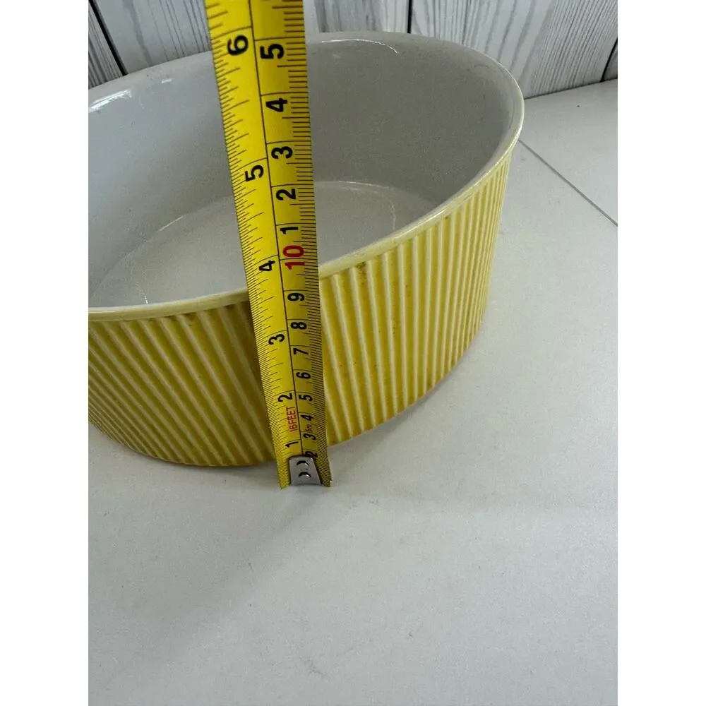Vintage Villeroy & Boch Set of 3 MCM 50s/60s Nesting Casserole Bowls Yellow